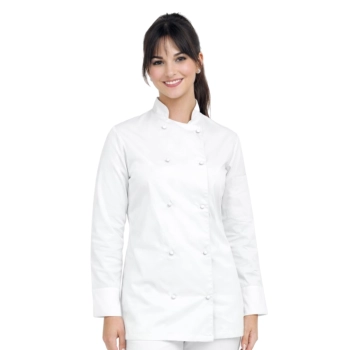 Bluza kucharska biała damska długi rękaw  roz.M – bluza kucharska – odzież gastronomiczna